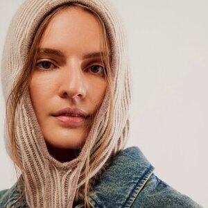 Free People, Two Tone Recycled Cashmere Balaclava, O/S